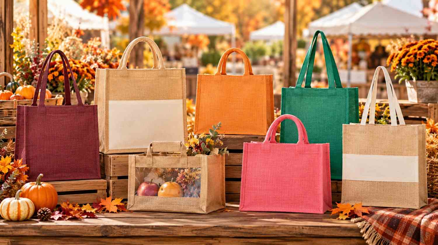 Best Jute Bags for Fall Festivals Craft Markets and Seasonal Retailers
